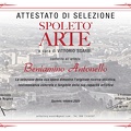 Attestato-SpoletoArte-Beniamino Antonello